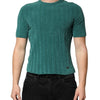 Dolce & Gabbana Dark Green Cotton Blend Men Crew Neck T-shirt