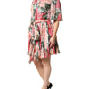 Dolce & Gabbana Multicolor Floral Silk Chiffon Pleated Mini Dress