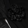 Dolce & Gabbana Black Sheer Yoke Rosette Sheath Midi Dress