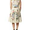 Dolce & Gabbana Beige Floral Sleeveless A-line Dress