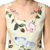 Dolce & Gabbana Beige Floral Sleeveless A-line Dress