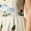 Dolce & Gabbana Beige Floral Sleeveless A-line Dress