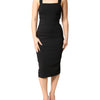 Dolce & Gabbana Black Square Neck Sleeveless Midi Dress