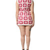 Dolce & Gabbana Multicolor Brick Stitched Crochet Mini Dress