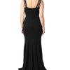 Dolce & Gabbana Black Embellished Bodycon Long Gown Dress