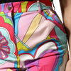 Dolce & Gabbana Multicolor Graphic High Waist Bermuda Shorts