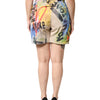 Dolce & Gabbana Multicolor Graffiti HighWaist Bermuda Shorts