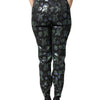 Dolce & Gabbana BlueGreen Floral Metallic Slim Trouser Pants