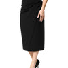 Dolce & Gabbana Black Wool High Waist Pencil Cut Midi Skirt