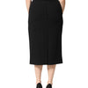 Dolce & Gabbana Black Wool High Waist Pencil Cut Midi Skirt