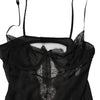 Dolce & Gabbana Black Silk Floral Lace Chemise Lingerie Top