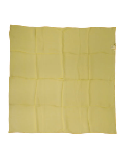 Dolce & Gabbana Yellow Silk Neck Wrap Square Foulard Scarf