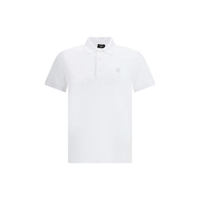 Fendi White Cotton Polo Shirt