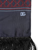 Dolce & Gabbana Maroon Patterned Fringes Wrap Foulard 138cm x 15cm Scarf
