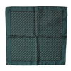 Dolce & Gabbana Dark Green Silk Patterned Handkerchief 32cm x 31cm Scarf