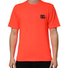 Dolce & Gabbana Neon Orange Polyester Crew Neck Men T-shirt