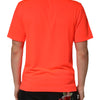 Dolce & Gabbana Neon Orange Polyester Crew Neck Men T-shirt