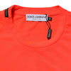 Dolce & Gabbana Neon Orange Polyester Crew Neck Men T-shirt