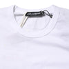 Dolce & Gabbana White Stripes Cotton Crew Neck Tee  T-shirt