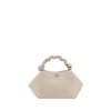 Ganni White Calf Leather Bos Taurus Handbag