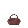 Ganni Bordeaux Calf Leather Bos Taurus Handbag