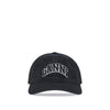 Ganni Black Cotton Cap (Baseball Hat)