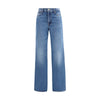 7FOR Blue Cotton Flared Jeans