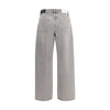 7FOR Gray Cotton Relaxed Fit Jeans