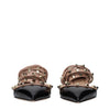 Valentino Garavani Black Leather Strap-On Sandals