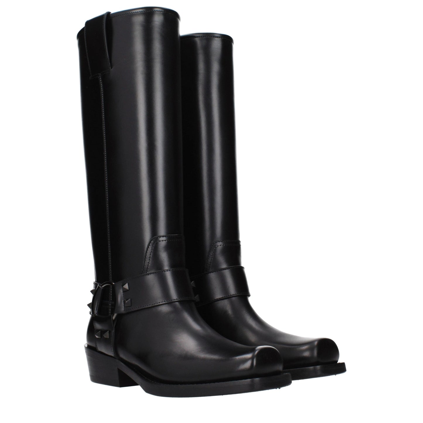 Valentino Garavani Black Leather Boots