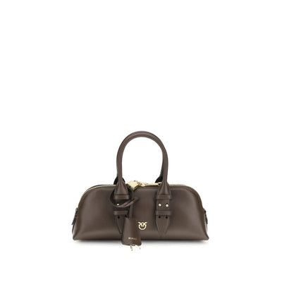 PINKO Brown Calf Leather Bos Taurus Handbag