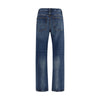 Khaite Blue Cotton High-Waisted Jean