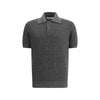 Brunello Cucinelli Gray Cotton Polo Shirt