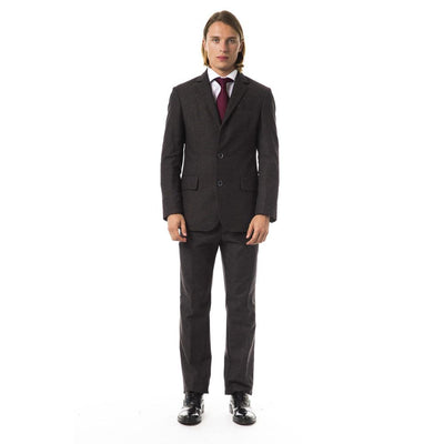 BYBLOS Brown Cotton Two-Piece Suit
