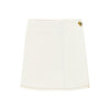 Ganni White Cotton Mini Skirt