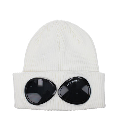 C.P. Company White Cotton Beanie