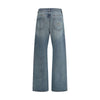 Miu Miu Blue Cotton Straight-Leg Jeans