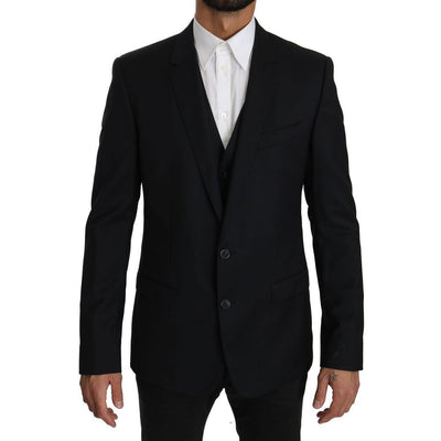 Dolce & Gabbana Blue Viscose Two-Piece Suit