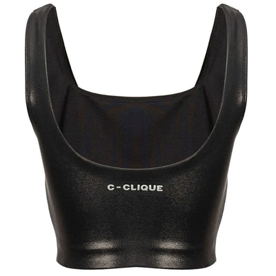 PINKO Black Nylon Tank Tops