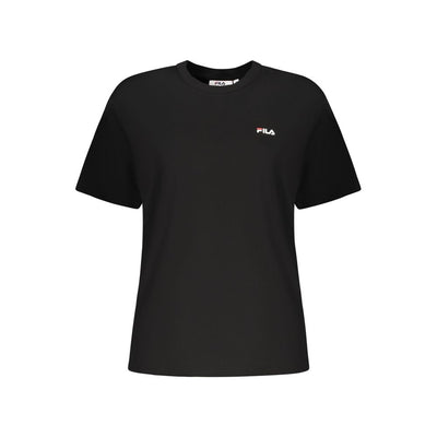 Fila Black Cotton Women T-Shirt
