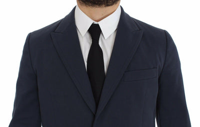 Dolce & Gabbana Blue Cotton Stretch Casual Blazer
