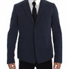 Dolce & Gabbana Blue Cotton Stretch Casual Blazer