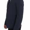 Dolce & Gabbana Blue Cotton Stretch Casual Blazer