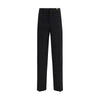Versace Black Fleece Wool Dress Pants