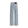 7FOR Light Blue Cotton Relaxed Fit Jeans
