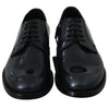 Chaussures Derby élégantes en cuir bleu Dolce &amp; Gabbana