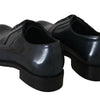 Chaussures Derby élégantes en cuir bleu Dolce &amp; Gabbana