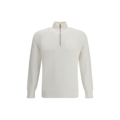 Brunello Cucinelli White Cotton Sweatshirt