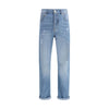 Brunello Cucinelli Light Blue Cotton Relaxed Fit Jeans
